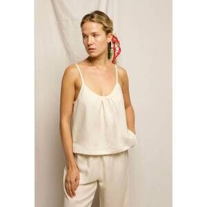 NEW PERFECTWHITETEE paulette tank top in sugar